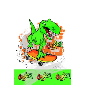 Dinoszaurusz Crazy papír asztalterítő 120x180 cm