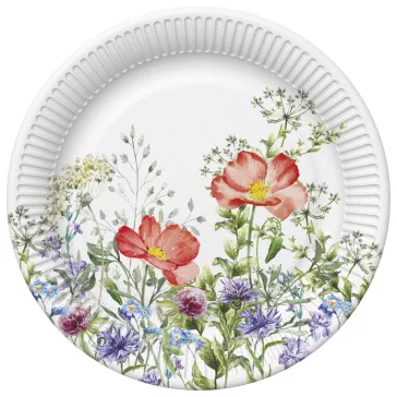 Virág Meadow in June papírtányér 8 db-os 22,7 cm