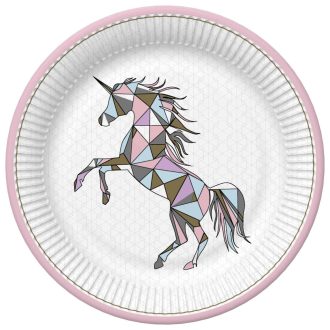 Unikornis Graphic Wild papírtányér 8 db-os 22,7 cm