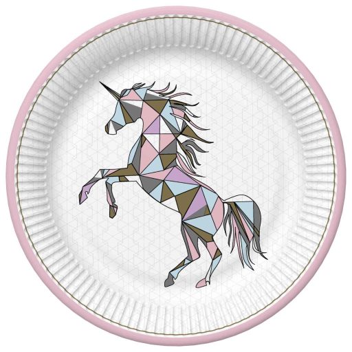 Unikornis Graphic Wild papírtányér 8 db-os 22,7 cm