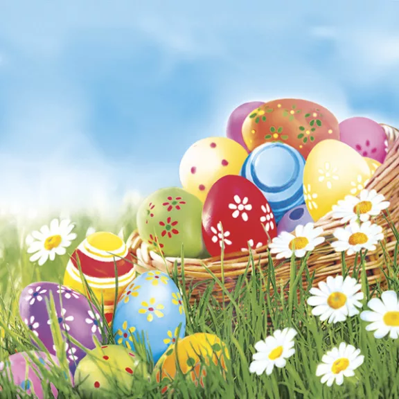 Húsvét Eggs and Daisies szalvéta 20 db-os 33x33 cm Húsvét Eggs and Daisies szalvéta 20 db-os 33x33 cm