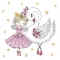 Balett, Balerina With Swan szalvéta 20 db-os 33x33 cm