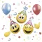 Smiley Icons&Balloons szalvéta 20 db-os 33x33 cm