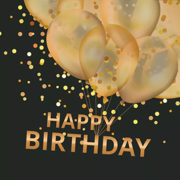 Happy Birthday Gold Balloons szalvéta 20 db-os 33x33 cm Happy Birthday Gold Balloons szalvéta 20 db-os 33x33 cm