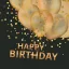 Happy Birthday Gold Balloons szalvéta 20 db-os 33x33 cm