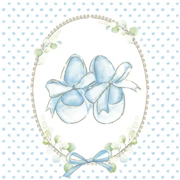 Babaváró Baby Slippers Blue szalvéta 20 db-os 33x33 cm