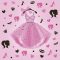 Lányos Party Dress szalvéta 20 db-os 33x33 cm