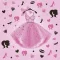 Lányos Party Dress szalvéta 20 db-os 33x33 cm