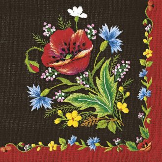 Hímzés Embroidery Folk szalvéta 20 db-os 33x33 cm