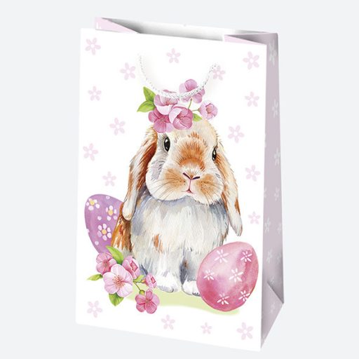 Húsvét Bunny papír ajándéktasak, ajándékzacskó 16x24x7 cm