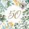 Happy Birthday 50 Floral Frame szalvéta 20 db-os 33x33 cm