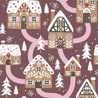   Karácsonyi Gingerbread Houses Claret szalvéta 20 db-os 33x33 cm