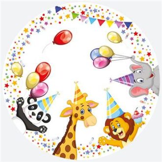 Happy Birthday Star papírtányér 8 db-os 22,7 cm