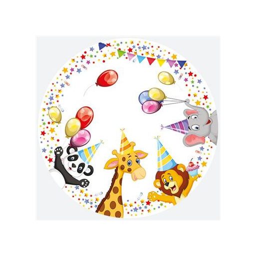 Happy Birthday Star papírtányér 8 db-os 22,7 cm