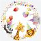 Happy Birthday Star papírtányér 8 db-os 22,7 cm