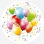 Színes lufis Balloons papírtányér 8 db-os 18 cm