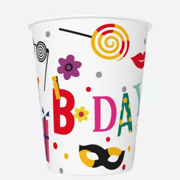 Happy Birthday Funny papír pohár 8 db-os 250 ml