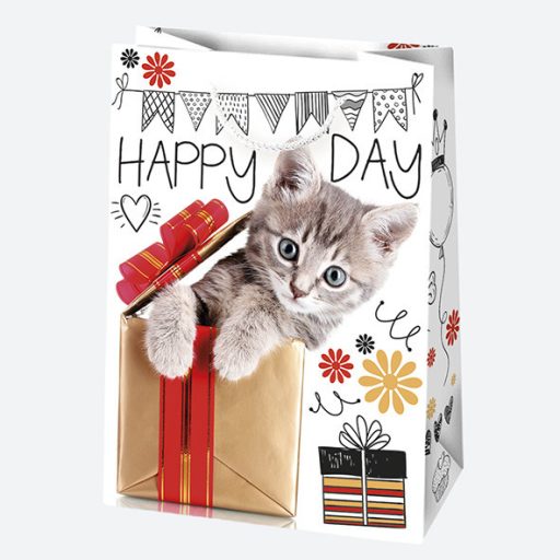 Happy Birthday Friends papír ajándéktasak, ajándékzacskó 23x32x11 cm