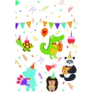 Állatos Cute Party papír asztalterítő 120x180 cm