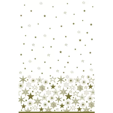 Karácsonyi Gold Stars papír asztalterítő 120x180 cm