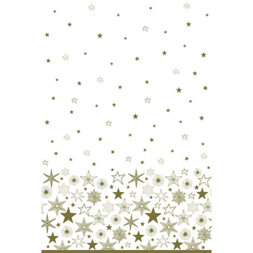 Karácsony Gold Stars papír asztalterítő 120x180 cm