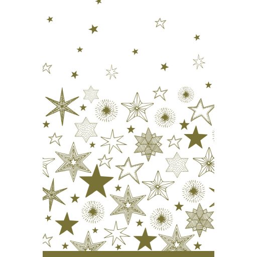 Karácsony Gold Stars papír asztalterítő 120x180 cm