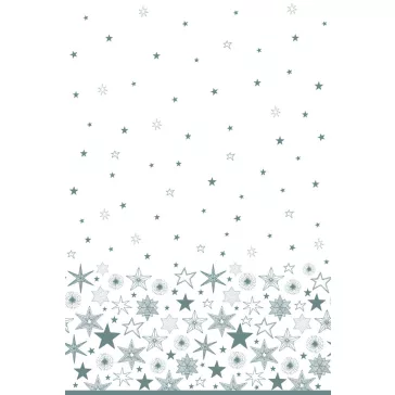Karácsonyi Silver Stars papír asztalterítő 120x180 cm