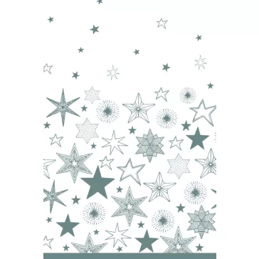 Karácsonyi Silver Stars papír asztalterítő 120x180 cm