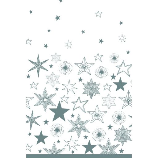Karácsony Silver Stars papír asztalterítő 120x180 cm