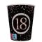 Happy Birthday 18 Rose Gold papír pohár 8 db-os 250 ml