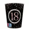Happy Birthday 18 Rose Gold papír pohár 8 db-os 250 ml
