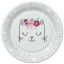 Cicás Flowers Wreath papírtányér 8 db-os 22,7 cm