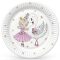Balett, Balerina With Swan papírtányér 8 db-os 18 cm