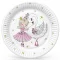 Balett, Balerina With Swan papírtányér 8 db-os 22,7 cm
