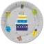 Happy Birthday Gifts and Garlands papírtányér 8 db-os 22,7 cm