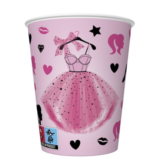 Lányos Party Dress papír pohár 8 db-os 250 ml