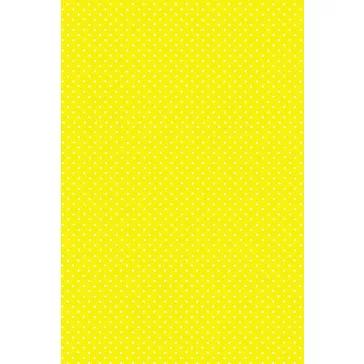 Sárga White Dots papír asztalterítő 120x180 cm
