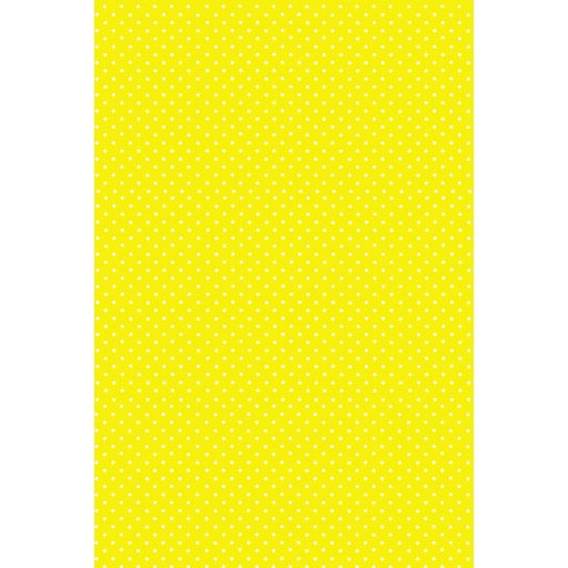 Sárga White Dots papír asztalterítő 120x180 cm