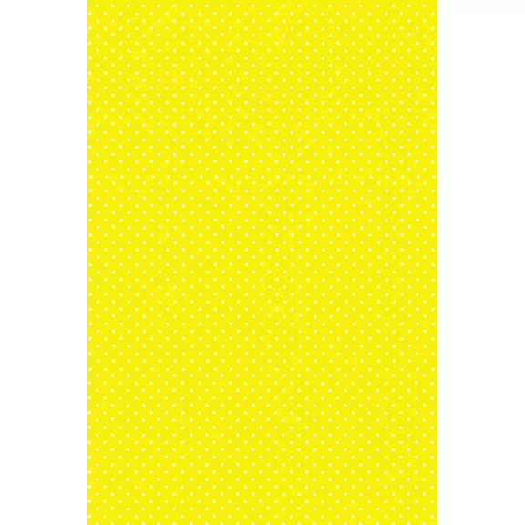 Sárga White Dots papír asztalterítő 120x180 cm