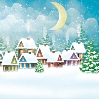 Karácsonyi Snowy Village szalvéta 20 db-os 33x33 cm