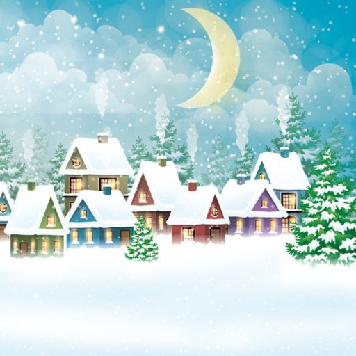 Karácsonyi Snowy Village szalvéta 20 db-os 33x33 cm