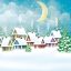Karácsonyi Snowy Village szalvéta 20 db-os 33x33 cm