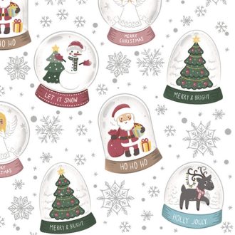 Karácsonyi Snow Globes szalvéta 20 db-os 33x33 cm