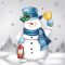 Karácsonyi Joyful Snowmen szalvéta 20 db-os 33x33 cm