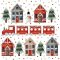 Karácsonyi Houses & Train szalvéta 20 db-os 33x33 cm