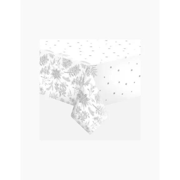 Karácsonyi Botanical Silver papír asztalterítő 120x180 cm Karácsonyi Botanical Silver papír asztalterítő 120x180 cm