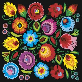Virág Folk Colourful szalvéta 20 db-os 33x33 cm