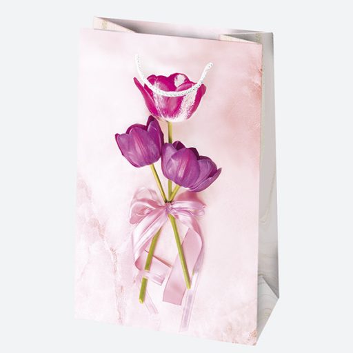 Virág Bouquets papír ajándéktasak, ajándékzacskó 16x24x7 cm