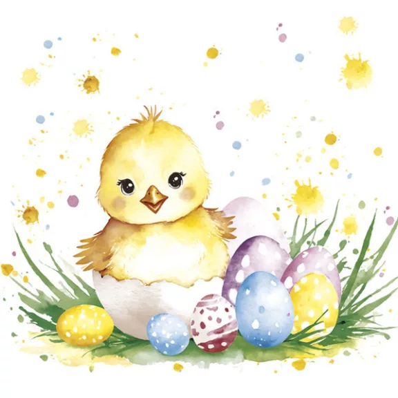 Húsvét Chick in Eggshell szalvéta 20 db-os 33x33 cm Húsvét Chick in Eggshell szalvéta 20 db-os 33x33 cm
