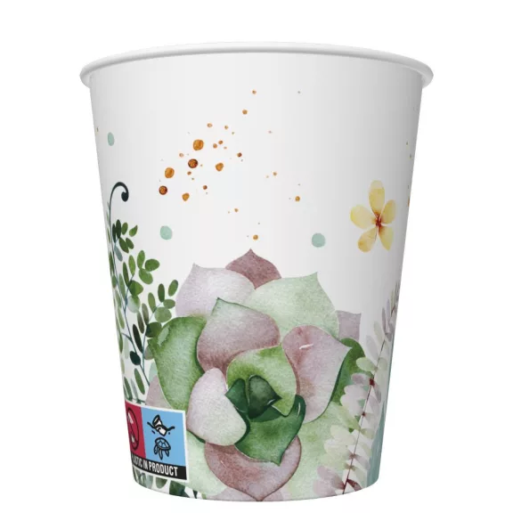 Virág Floral Frame papír pohár 8 db-os 250 ml Virág Floral Frame papír pohár 8 db-os 250 ml